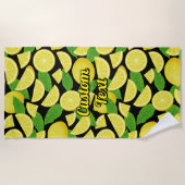 Lemon Background Strandtuch (Vorderseite)