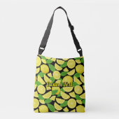 Lemon Background Tragetaschen Mit Langen Trägern (Vorderseite)