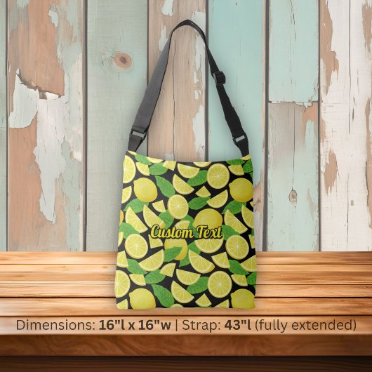 Lemon Background Tragetaschen Mit Langen Trägern