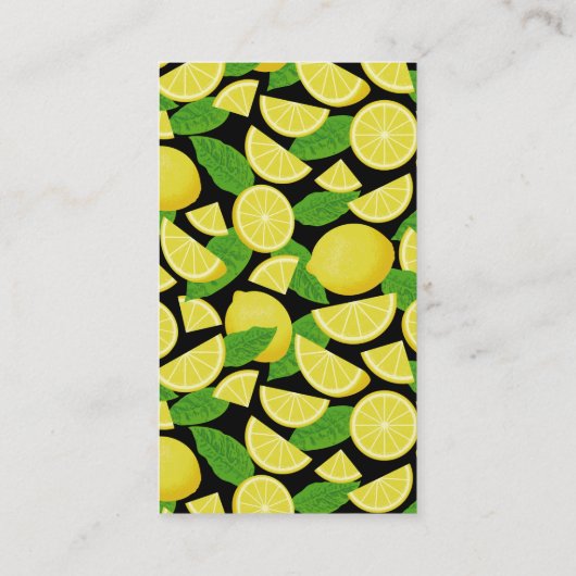 Lemon Background Visitenkarte (Rückseite)