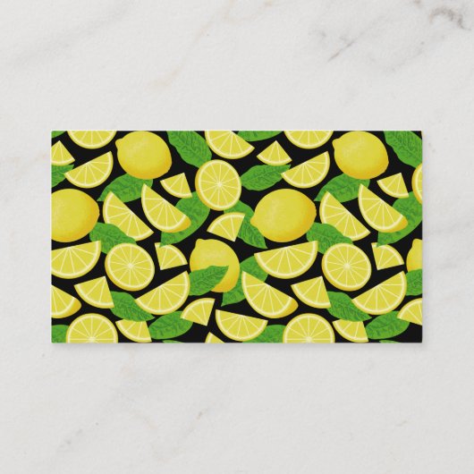 Lemon Background Visitenkarte (Rückseite)