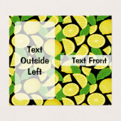 Lemon Background Visitenkarten (Außenseite Aufgefaltet)