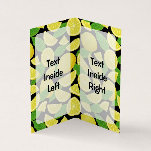 Lemon Background Visitenkarten (Innenseite)