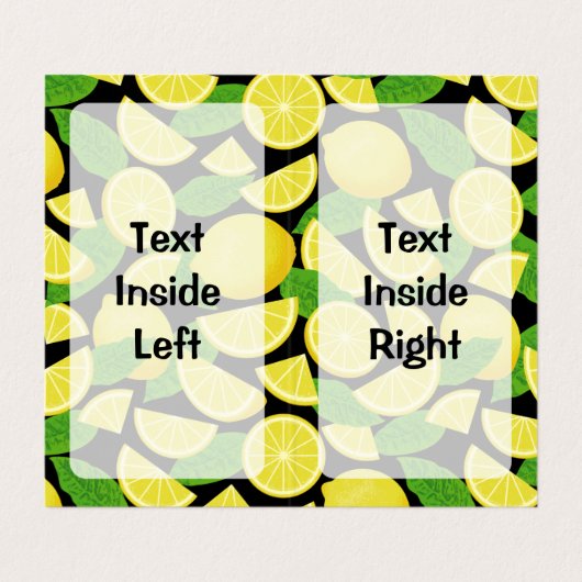 Lemon Background Visitenkarten (Innenseite Aufgefaltet)