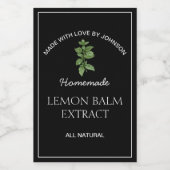 Lemon Balm Extract Label Weinetikett (Einzelnes Label)