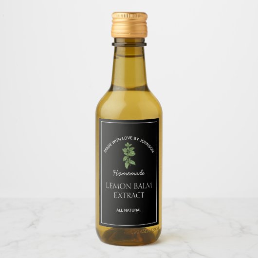 Lemon Balm Extract Label Weinetikett (Vorderseite)