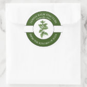 Lemon Balm Tinkture Label Runder Aufkleber (Tasche)
