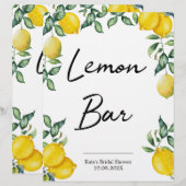 Lemon Bar lemons Zeichen personalisiert (Vorne/Hinten)