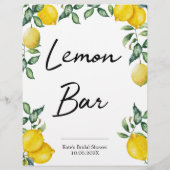 Lemon Bar lemons Zeichen personalisiert (Rückseite)