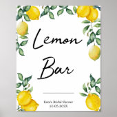 Lemon Bar lemons Zeichen personalisiert Poster (Vorne)