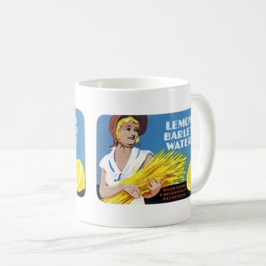 Lemon Barley Water Label Kaffeetasse (VorderseiteRechts)