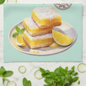 Lemon Bars Backrezeptur Geschirrtuch (Gefaltet)