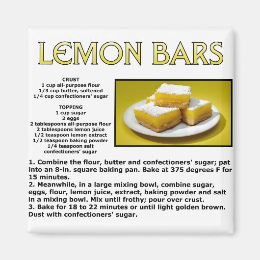 Lemon Bars Magnet (Vorne)
