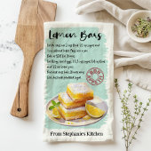 Lemon Bars Rezept Personalisiert Geschirrtuch