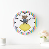 Lemon Bear Kitchen Clock Große Wanduhr (Zuhause)