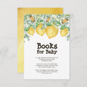 Lemon Bee Baby Showbuchkarte Einladung (Vorne/Hinten)