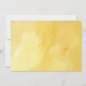 Lemon & Bee Watercolor Grüne Kinderdusche Einladung (Rückseite)