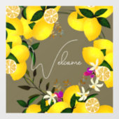 Lemon-Begrüßungsfenster Fensteraufkleber (Blatt)