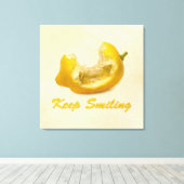 Lemon - Behalt Lächeln Leinwanddruck (Insitu (Holzboden))