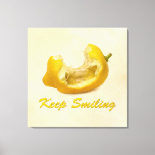 Lemon - Behalt Lächeln Leinwanddruck