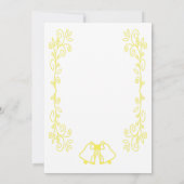 Lemon Bells Scrollwork Design Wedding Einladung (Rückseite)