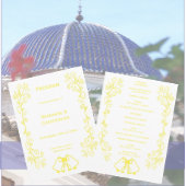Lemon Bells Scrollwork Design Wedding Programm