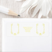 Lemon Bells Scrollwork Wedding Rücksendeadresse (Insitu)