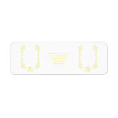 Lemon Bells Scrollwork Wedding Rücksendeadresse (Vorne)