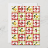 Lemon Berry Picnic Baby Shower Einladung (Rückseite)