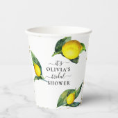 Lemon Big Blätter Brautparty Paper Cups Pappbecher (Vorderseite)