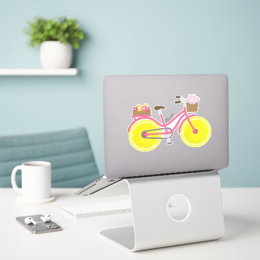 Lemon Bike Aufkleber (Laptop auf Schreibtisch)