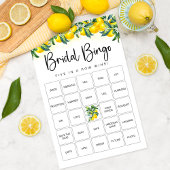 Lemon Bingo Game Brautparty Card