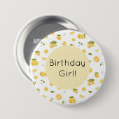 Lemon Birthday Button (Vorne & Hinten)