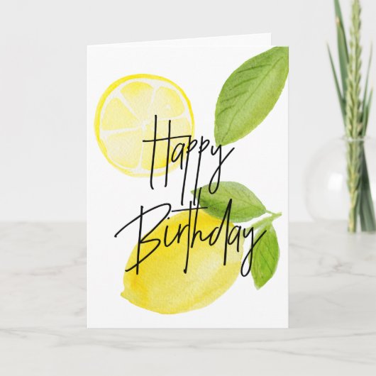 Lemon Birthday Card Karte (Vorderseite)