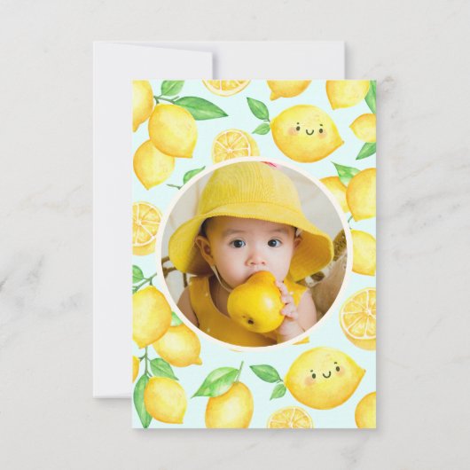 Lemon Birthday Dankeskarte (Rückseite)