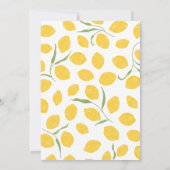 Lemon Birthday Einladung (Rückseite)