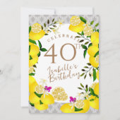 Lemon Birthday Einladung (Vorderseite)