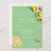 Lemon Birthday Einladung (Rückseite)