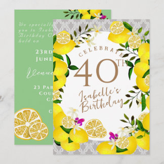 Lemon Birthday Einladung