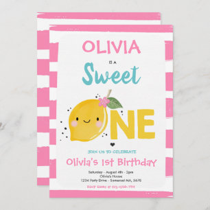Lemon Birthday Einladung Sweet One 1. Geburtstag