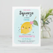 Lemon Birthday Einladung unser Haupt-Squeeze-Party (Stehend Vorderseite)