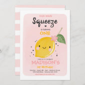 Lemon Birthday Einladung unser Haupt-Squeeze-Party (Vorne/Hinten)