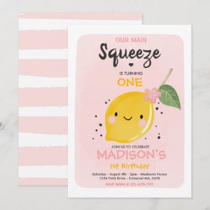 Lemon Birthday Einladung unser Haupt-Squeeze-Party