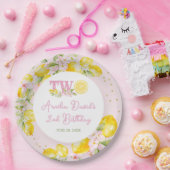 Lemon Birthday Floral Pappteller (Party)