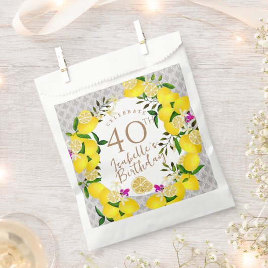 Lemon Birthday Geschenktütchen (Ausgeschnitten)