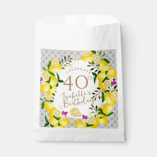 Lemon Birthday Geschenktütchen (Vorderseite)