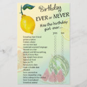 Lemon Birthday nie oder nie Spiel (Vorderseite)