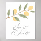 Lemon Birthday Party Süßigkeiten und Leckereien Un Poster (Vorne)