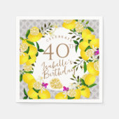 Lemon Birthday Serviette (Vorderseite)