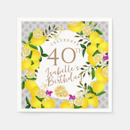 Lemon Birthday Serviette